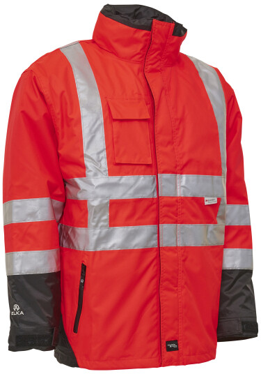 Elka Synlighets Arbeidsjakke 2 i 1 086100r Rød/sort Str. XS