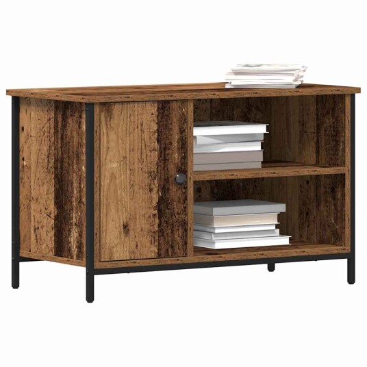 TV benke i gammelt tre 80x40x50 cm laget av konstruert tre og stål TV benke i gammelt tre 80x40x50 cm laget av konstruert tre og stål