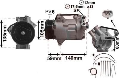 VAN WEZEL 3700K437 AC-kompressor