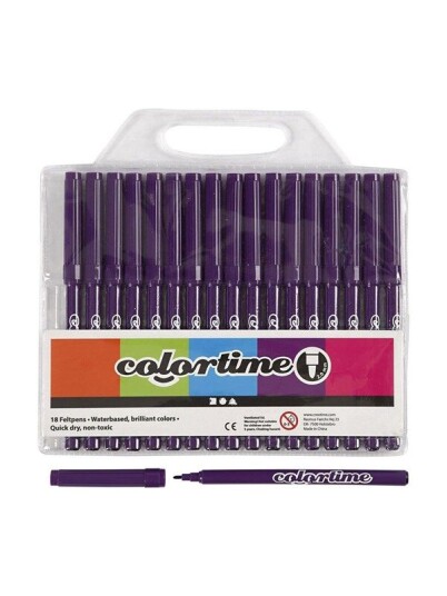 Creativ Company Purple markers 18st.