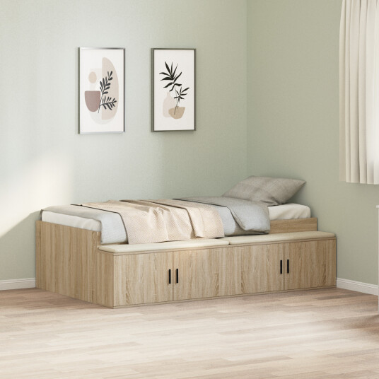Lagrings sengestel Sonoma Eik 75x190 cm