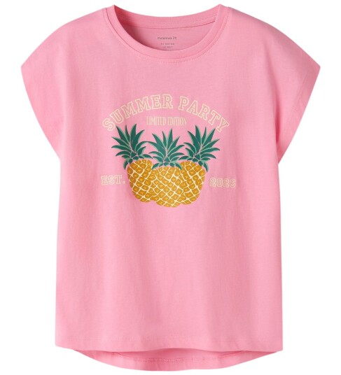 Name It T skjorte   NkfVigea   Rosa Drikke/Ananas   Name It   7 8 år 122 128   T skjorte