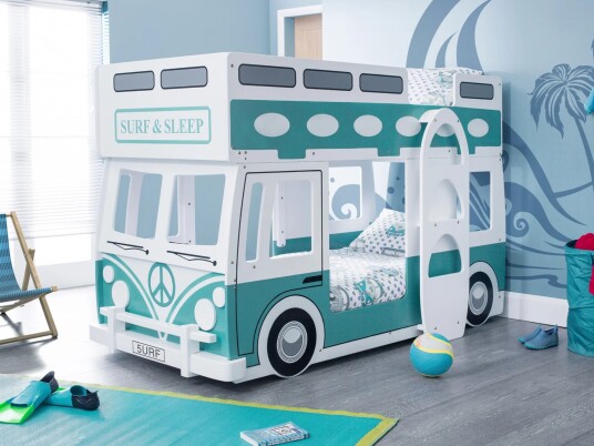 Kids House Factory Bilseng til Barn Campervan 90×200 Vintage grønn Kids House Factory Bilseng til Barn Campervan 90×200 Vintage grønn