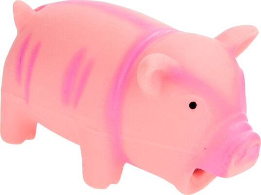 Latexgris Med Stemme Ca 15 cm Rosa