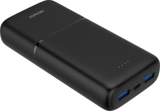 Deltaco Powerbank 20000 mAh Hurtiglading USB-C Svart Deltaco Powerbank 20000 mAh Hurtiglading USB-C Svart