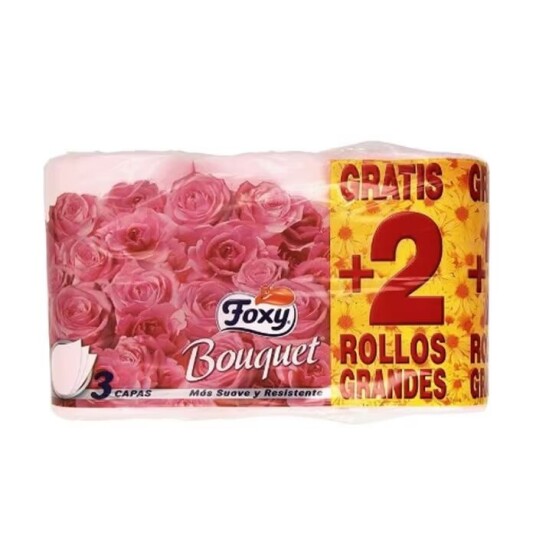 Foxy Bouquet Color Toilet Paper 3 Layers 4 + 2 Rolls Foxy Bouquet Color Toilet Paper 3 Layers 4 + 2 Rolls