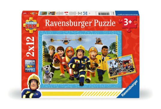Ravensburger Puzzle Fireman Sam Rescuers are coming 2x12p