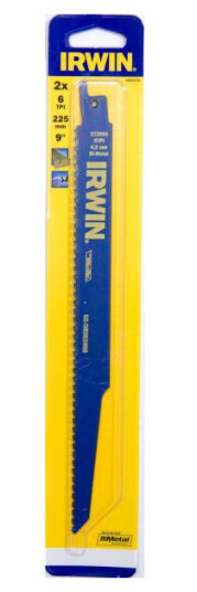 Irwin Tigersagblad 225 mm 6 TPI 2-pakning for Elektroverktøy