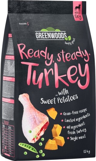 Greenwoods Kalkun Med Søtpoteter Erter Og Gresskar 1.5 kg