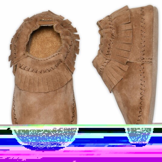 MELTON Cognac Moccasin Suede Tøfler 24-25 MELTON Cognac Moccasin Suede Tøfler 24-25
