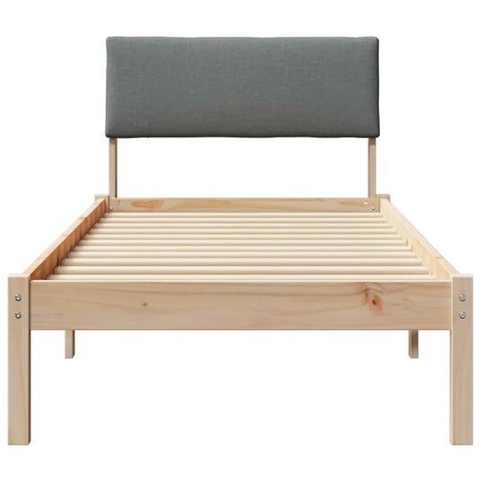 Sengestamme brun og mørkegrå 80 x 200 cm Heltre furu