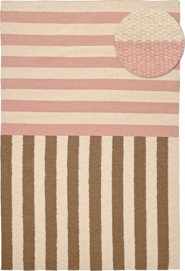 Ullteppe Covilha krem/støvet rosa/brun Størrelse: 160 x 230 cm