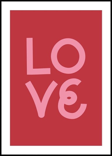 Love Red Plakat Plakat / 40x50cm Love Red Plakat Plakat / 40x50cm