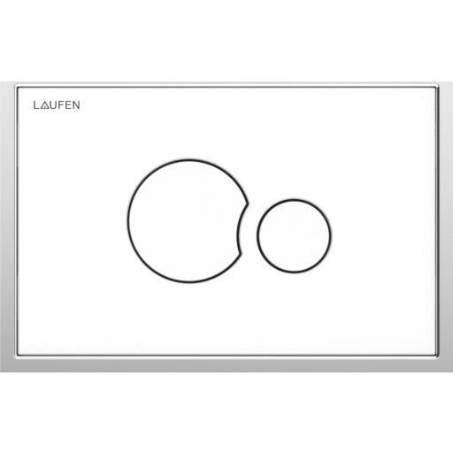 LAUFEN LIS TRYKKPLATE AW106 HVIT/BØRSTET STÅL LAUFEN LIS TRYKKPLATE AW106 HVIT/BØRSTET STÅL