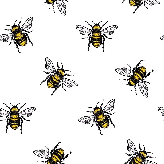 Jernia Serviett 33x33cm bees white