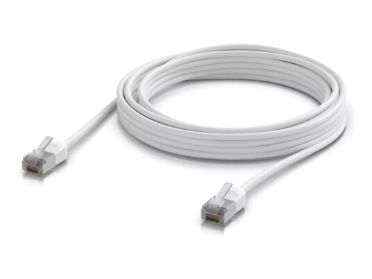 Ubiquiti Unifi Koblingskabel Rj-45 Hann Til Rj-45 Hann 5 M 3.5 Mm Skjermet Cat 6A Robust Utendørs Med Støvel Hvit
