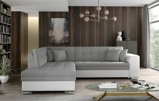 Seksjonssofa Eltap Pieretta 260x207x78 cm Sawana 21 Soft 17 Grå Hvit Venstre Seksjonssofa Eltap Pieretta 260x207x78 cm Sawana 21 Soft 17 Grå Hvit Venstre