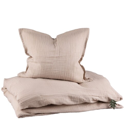 Sebra Sengetøy Musselin Seabreeze Beige Junior 100x140 cm