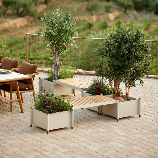 Cane line Sticks Plante Benk Teak/sand