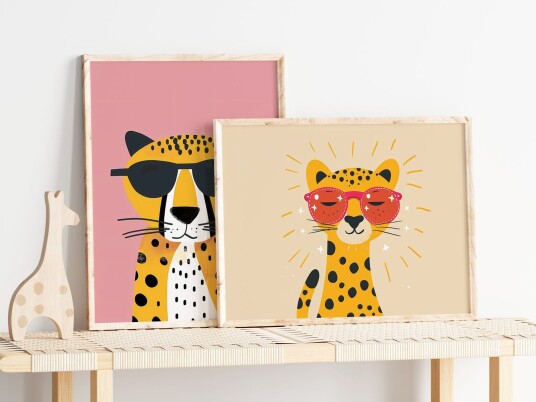 Namly Design Plakat Cool Leopard / Sett av 2 POSTEROJVKVC