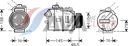 AC-kompressor AVA COOLING SYSTEMS BWAK309