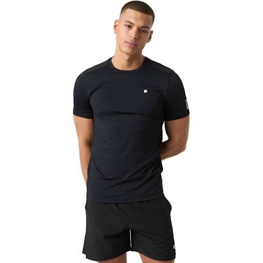 Bjørn Borg Ace Mesh Panel T shirt Herre Black Beauty S Bjørn Borg Ace Mesh Panel T shirt Herre Black Beauty S