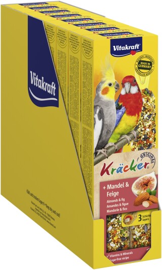 Vitakraft Bird Treats 8 X Kräcker Almond And Fig For Parakeets (Bundle)