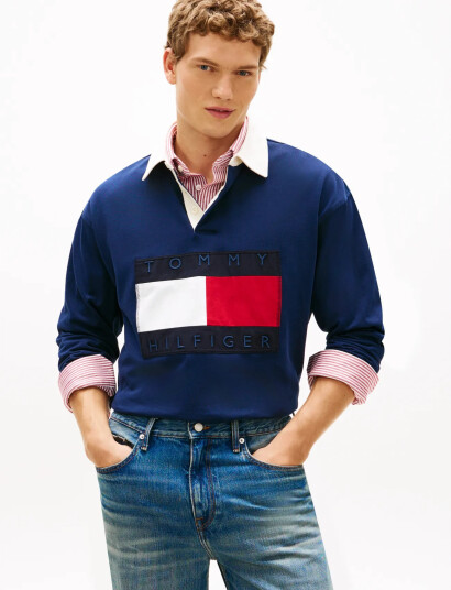 Tommy Hilfiger Flag Rugby Navy M