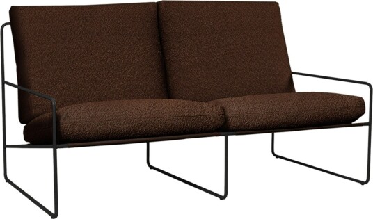 Desert 2 Seter Sofa Sort / Kastanje Desert 2 Seter Sofa Sort / Kastanje