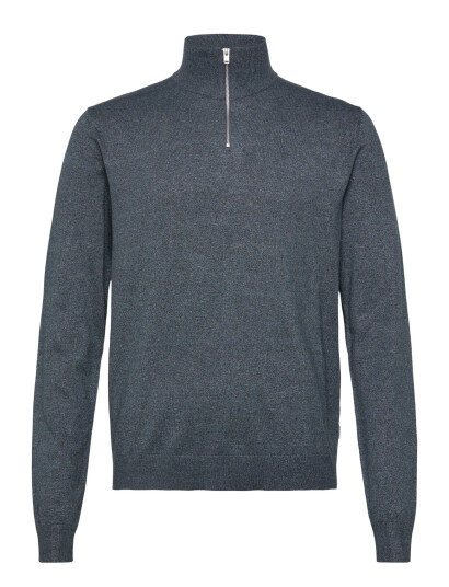 Lindbergh Ecovero Half Zip L/S Knit Grey XL Lindbergh Ecovero Half Zip L/S Knit Grey XL
