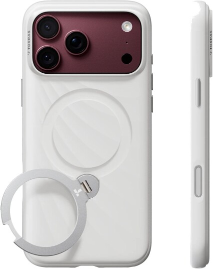 Torras Ostand Q3 Silicone - white - iPhone 18 Pro Max