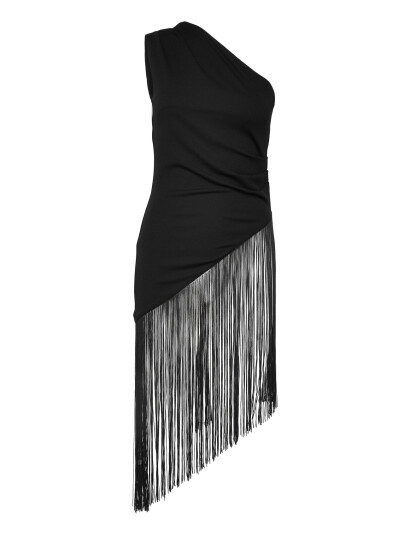 Gina Tricot Fringe Top - Black - XS