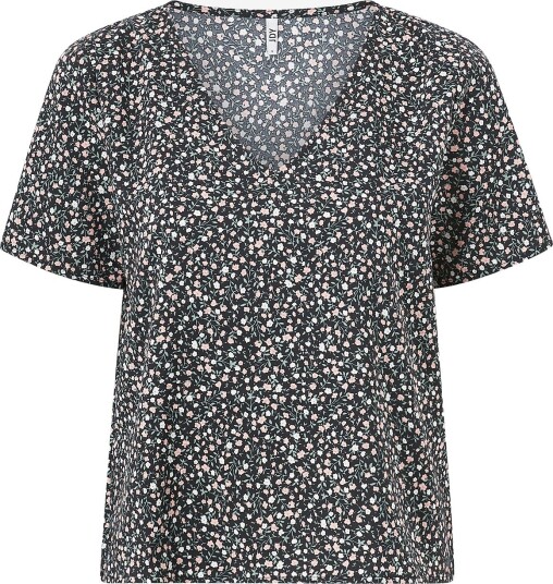 JDY - Bluse jdyRika S/S V-neck Top Wvn - Svart