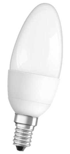OSRAM LED-pære frostet E14 6W 2700K 470 lumen