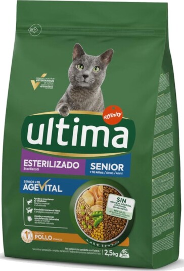 Affinity Ultima Tørrfôr Senior Ultima Cat Sterilised Kylling 2.5 kg Affinity Ultima Tørrfôr Senior Ultima Cat Sterilised Kylling 2.5 kg