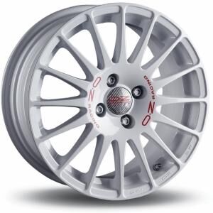 OZ Superturismo WRC White Red Lettering 7x17 4x108 ET25 B65.1