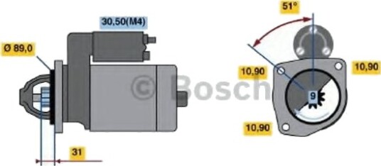 BOSCH 0 986 021 000 Starter