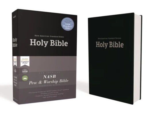 Nasb, Pew And Worship Bible, Hardcover, Black, 1995 Text, Comfort Print Av Zondervan