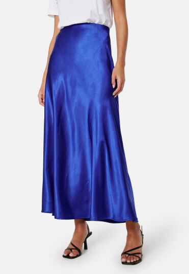 BUBBLEROOM Nicolette Satin Skirt Blue XS