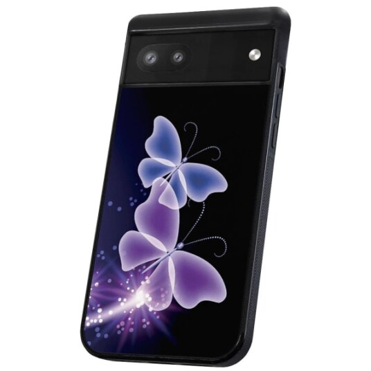 Google Pixel 6A - Deksel/Mobildeksel Lilla Sommerfugler