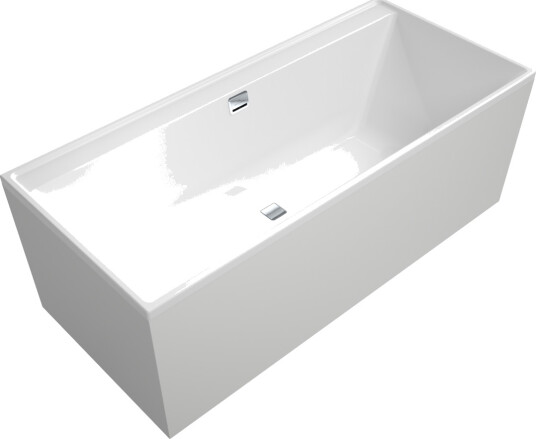 VILLEROY & BOCH COLLARO BADEKAR 180X80 FOR INNBYGGING MED AVLØPSSETT I KROM