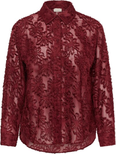 KAFFE Curve Skjorte KCalie Shirt Rød KAFFE Curve Skjorte KCalie Shirt Rød