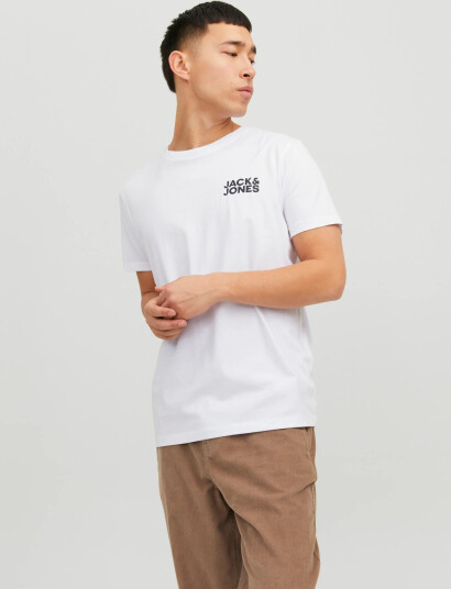 Jack & Jones Jjecorp Logo Tee Ss O-Neck Noos - White - S