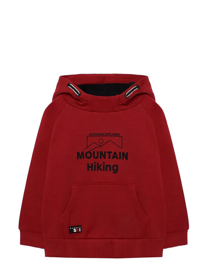 Boboli Fleece With Hood Sweatshirt Red 104 Boboli Fleece With Hood Sweatshirt Red 104