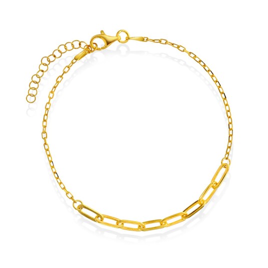 Pan Jewelry Armbånd i forgylt 925 sølv 19 cm