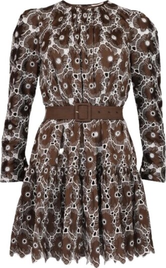 by Ti Mo Embroidery Mini Dress 074 CHOCOLATE S by Ti Mo Embroidery Mini Dress 074 CHOCOLATE S