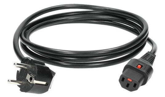 Klotz Pie-Sl0200 Fleksibel Strømkabel 2m Schuko Plug - Iec-Lock Socket Eurokabel
