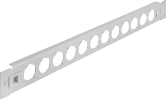 Delock Pluggbord Blankt D-Type Tool Free Rackmonterbar Grå 1U 19" 12 Porter 66902