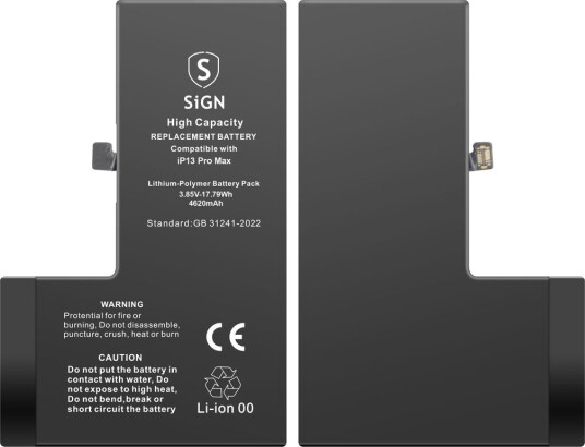 iPhone 13 Pro Max høykapasitetsbatteri - 4650mAh