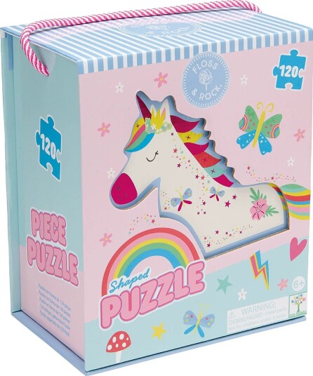Floss & Rock Shaped Puzzle 120 Pcs. - Rainbow Fairy - RAINBOW - 34X24X6